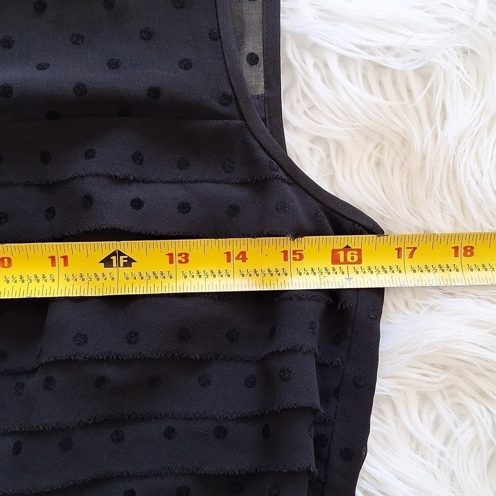 LOFT Black Polka Dot Layered Sheath Dress - Picture 11 of 14
